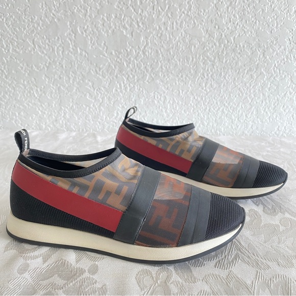 FENDI Technical Mesh Logo Sneakers - Picture 4 of 16